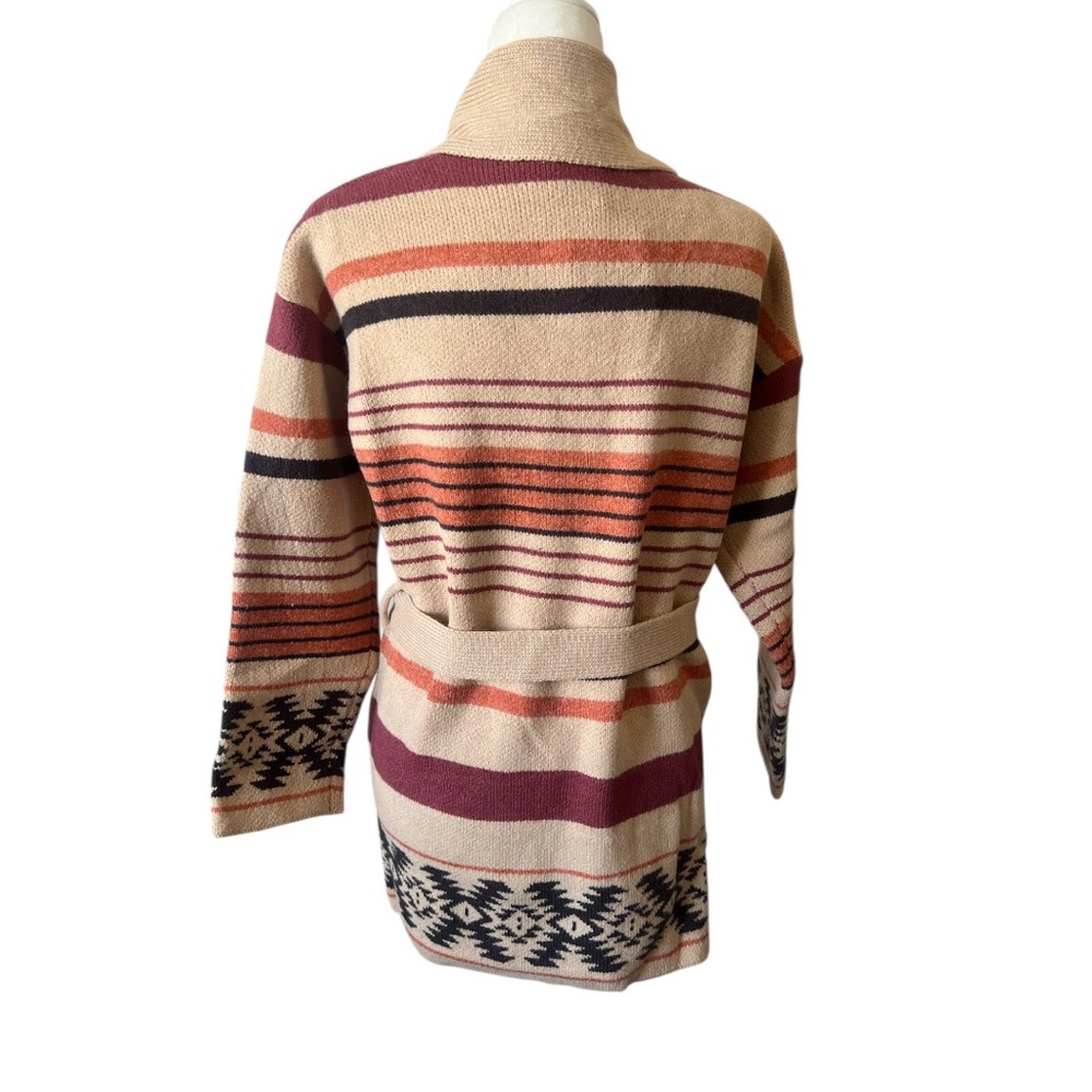 NWT Nekane Southwestern Aztec Belted Cardigan Sweater M/L Boho Western - Picture 6 of 12